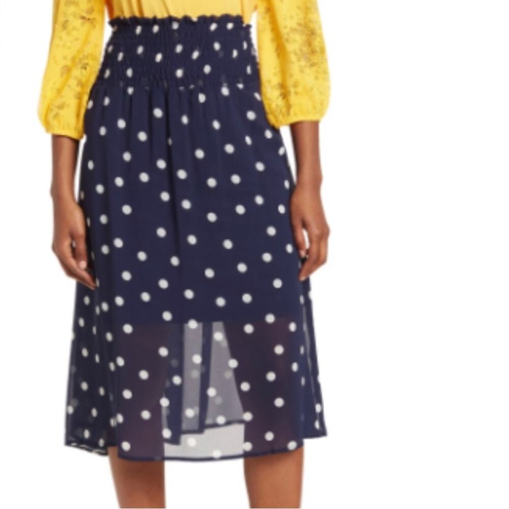 NEW Adrianna Papell Polka Dot Midi Skirt Size Medium
